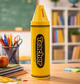 Pencil Filled Biscuit Tin 125g - Yellow