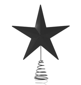 Nordic Spirit Metal Star Tree Topper - Black