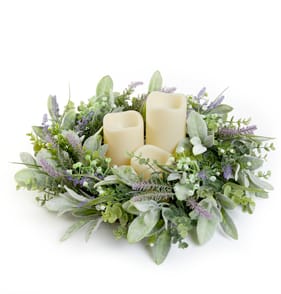 The Lifestyle Edit LED Lavender Candle Wreath