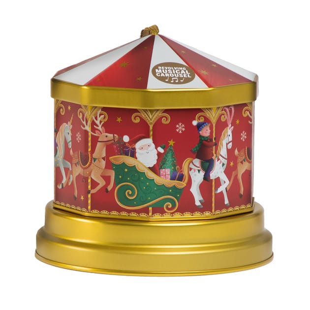 Musical Carousel Fudge Tin Home Bargains
