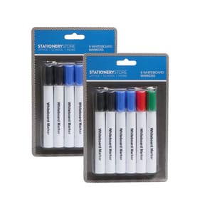  Stationery Essentials White Board Pens 6 Pack x2