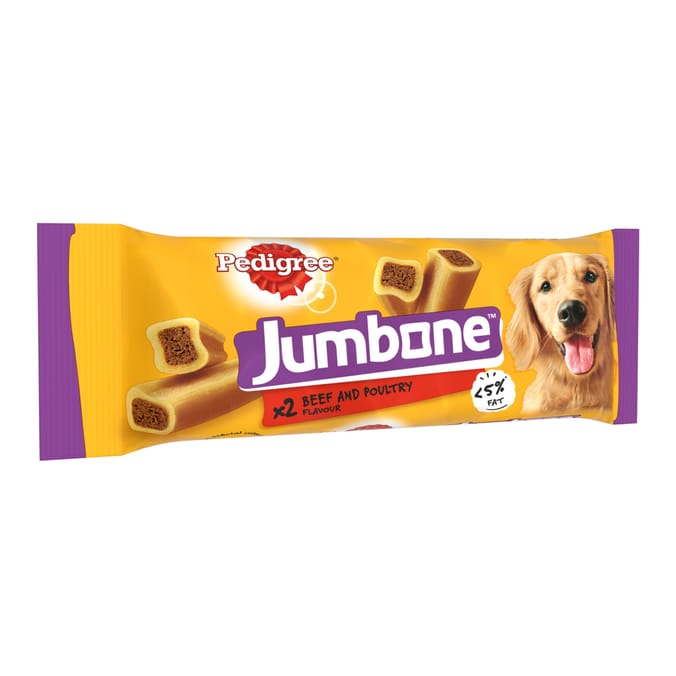 Pedigree  2 Chew Jumbone Adult Medium Dog Treat 180g - Beef & Poultry