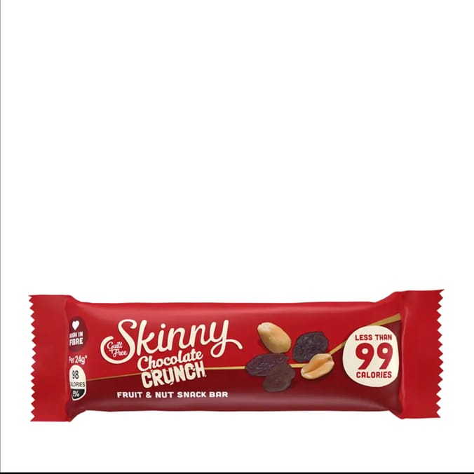 Skinny Chocolate Crunch Fruit & Nut 5 Bars Snack x10