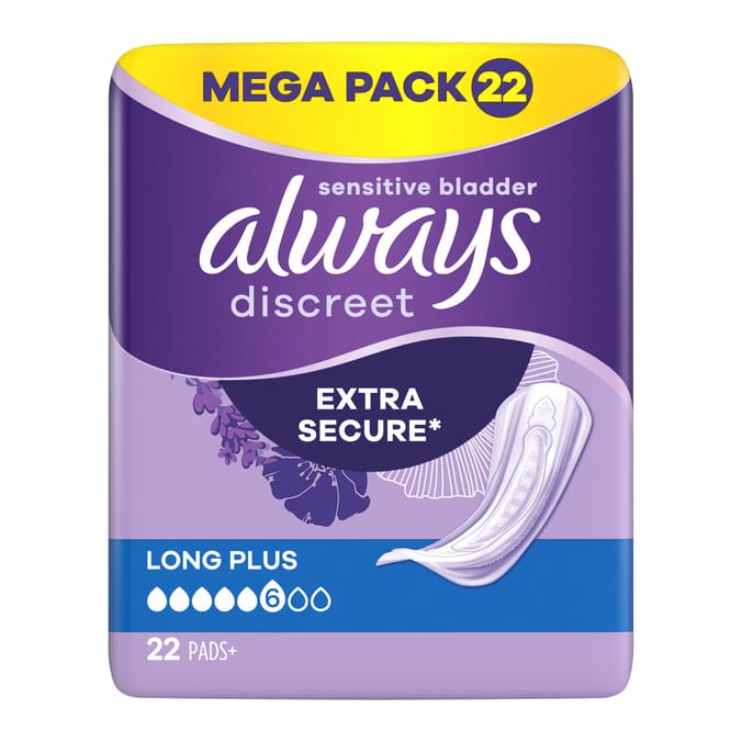 Always Discreet Incontinence Pads 22s - Long+