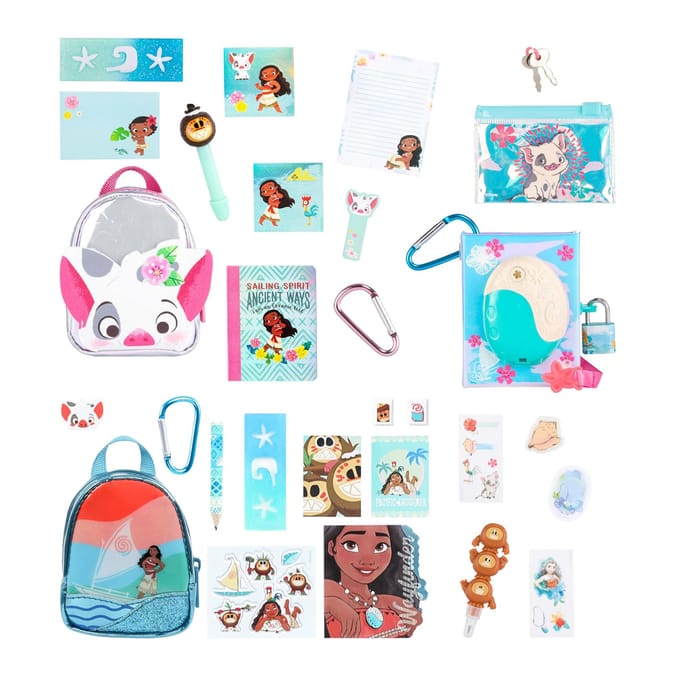 Real Littles Fan Favourites Triple Pack Backpack, Bag & Journal with 15+ Micro Surprises - Disney Moana