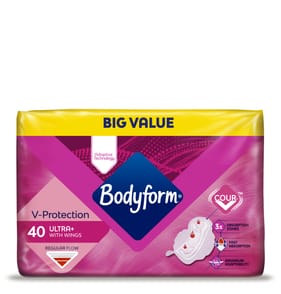 Bodyform Cour-V Ultra Normal Sanitary Towels Wings 40s