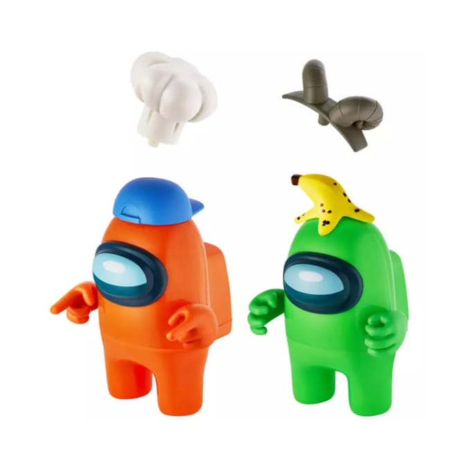 Among Us Action Figures 2 Pack - Orange/Green