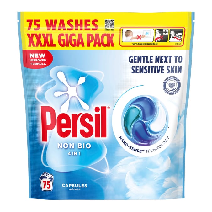 Persil Non Bio 4 in 1 Fast-Dissolving Laundry Capsules 75 Washes