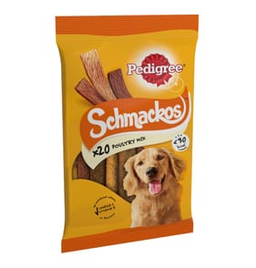 Pedigree Schmackos Adult Dog Treats 20 x 144g - Poultry Mix