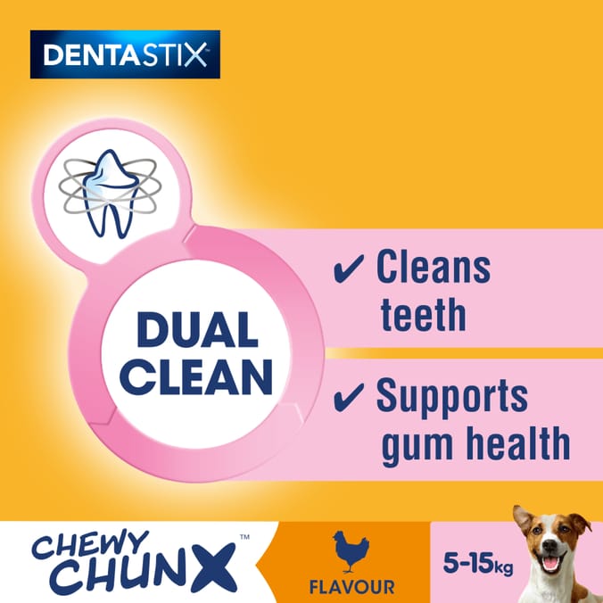 Pedigree Dentastix Chewy Chunx Mini Dog Treat Chicken Flavour 68g x5
