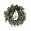 Festive Feeling Faux Pine Snowy Bells Wreath