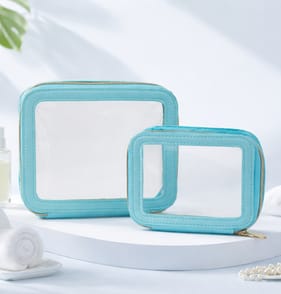 Set of 2 Cosmetic Bags - Blue
