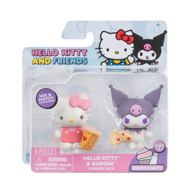 Hello Kitty & Friends Figure 2 Pack: Sweet & Salty - Kuromi Pizza & Hello Kitty Apple Pie