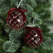 Festive Feeling Large Christmas Bauble with Bow 2 Pack