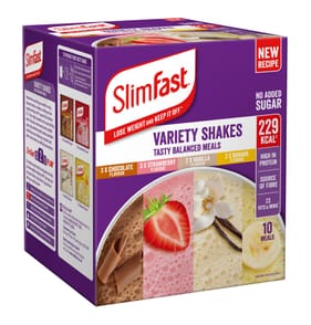 SlimFast Meal Replacement Variety Shakes 10 Sachets 368g