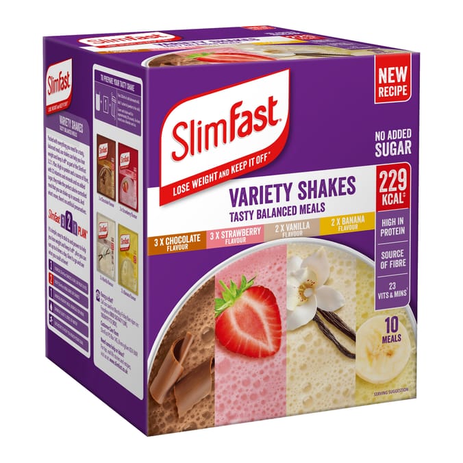 SlimFast Meal Replacement Variety Shakes 10 Sachets 368g