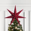 Elegance Flocked Star Tree Topper