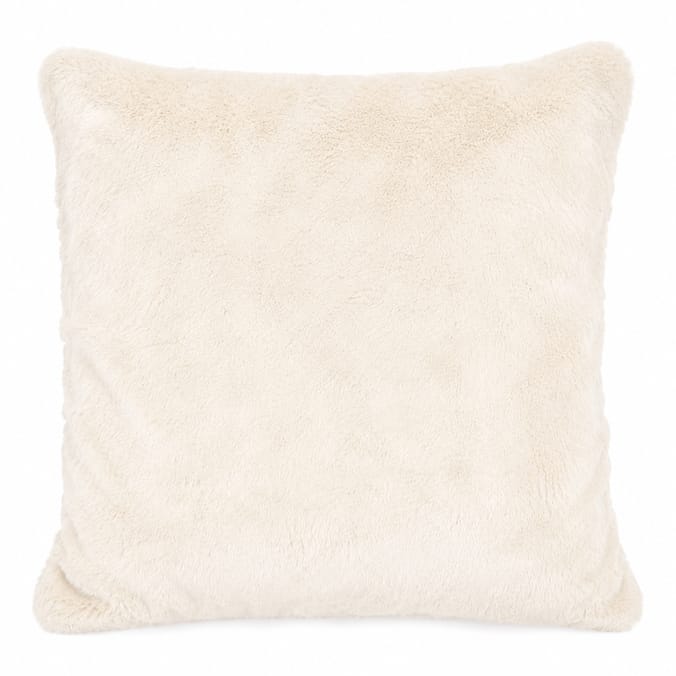 Home Collections  Cream Faux Fur Cushion 55 x 55cm 