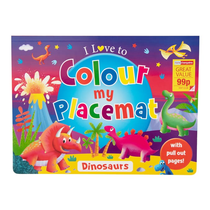  Colour My Placemat - Dinosaurs 