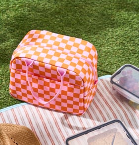 Summer Zip Top Cooler Bag - Pink 