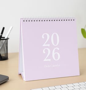 2026 Desk Calendar - Purple