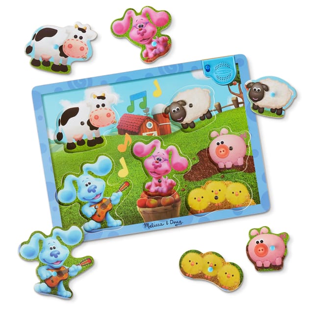 Blue's Clues & You! Wooden Sound Puzzle Musical Farm | Home Bargains