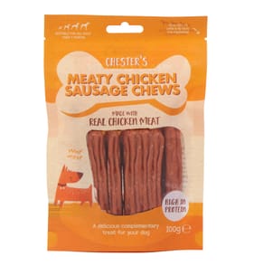 Chester's Meaty Sausage Chews 100g - Chicken