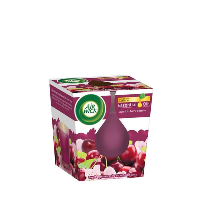 Air Wick Essential Oils Candle 105g - Mountain Berry Blossom