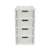 Large Rattan Effect 4 Drawer Storage Tower