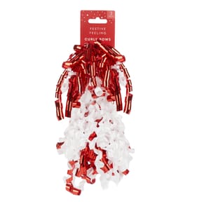 Festive Feeling Red & White Curly Bows