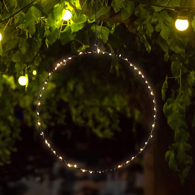 Firefly Decorative Metal Ring Solar Light