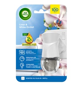 Air Wick Electrical Plug In Kit 19ml - Linen & White Orchid 