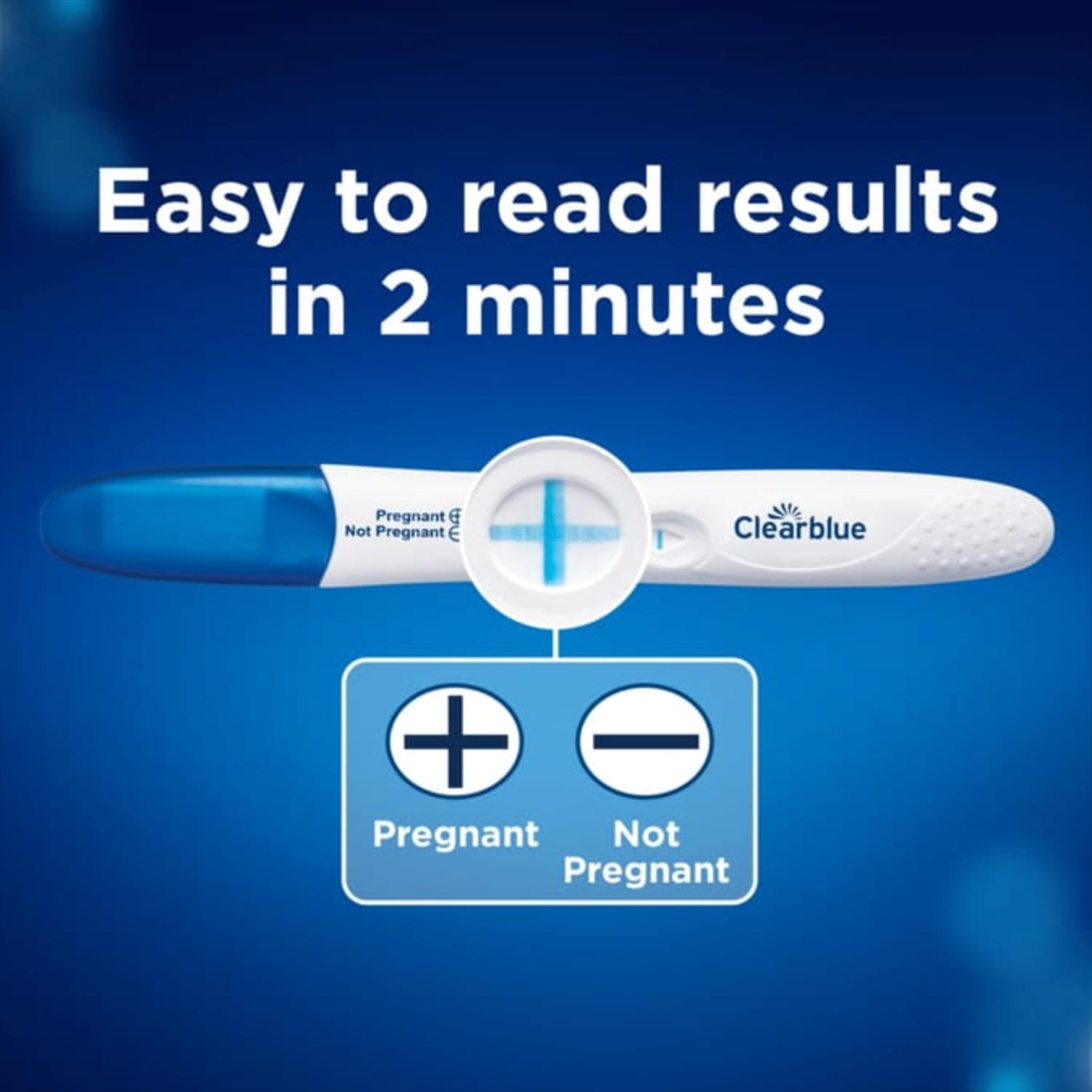 Clearblue Fast & Easy Pregnancy Tests 2 Pack Home Bargains