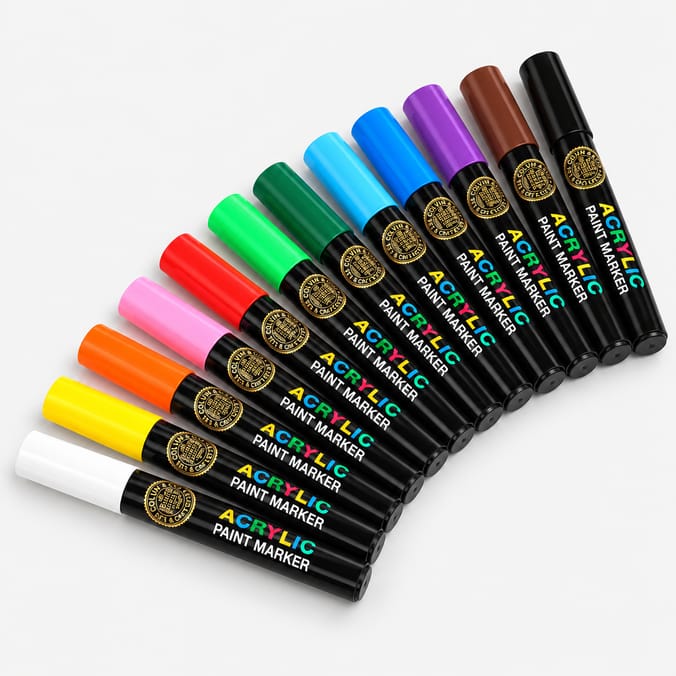 Colvin & Co Artists' Acrylic Paint Markers 12 Pack