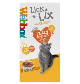 Webbox Lick-e-Lix with Chicken Tasty Yoghurt Snack 4 Sachets 60g x17