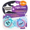 Tommee Tippee Night Time 2 Orthodontic Soothers 6-18m - I Love Sleep