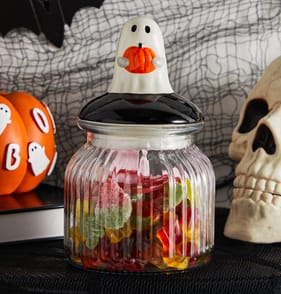 Hallow Scream Sweet Jar With Ceramic Lid - Ghost