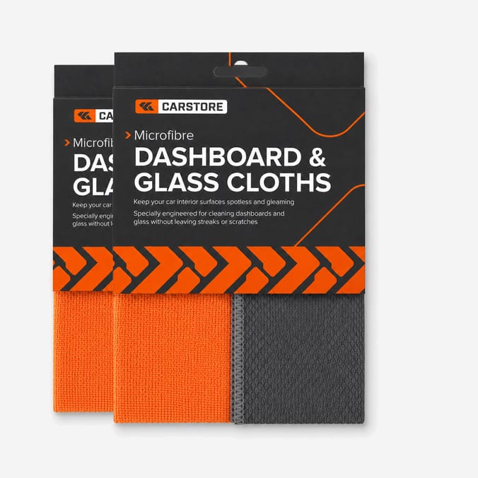 Carstore Microfibre Dashboard & Glass Cloths x2