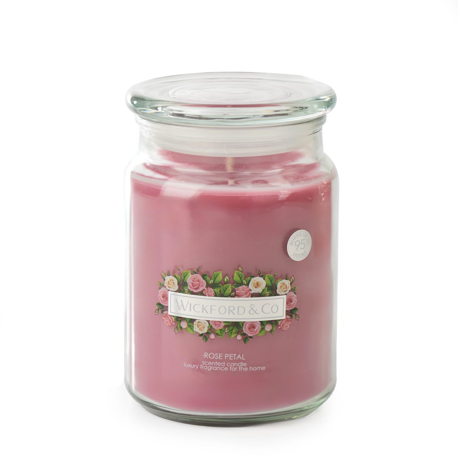 Wickford Co Scented Candle 18oz Rose Petal Home Bargains