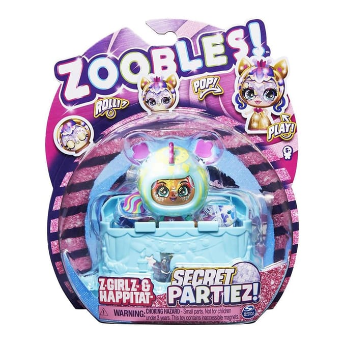 Zoobles Secret Partiez Z-Girlz & Happitat Figure