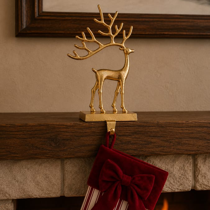 Festive Feeling Christmas Reindeer Stocking Holder