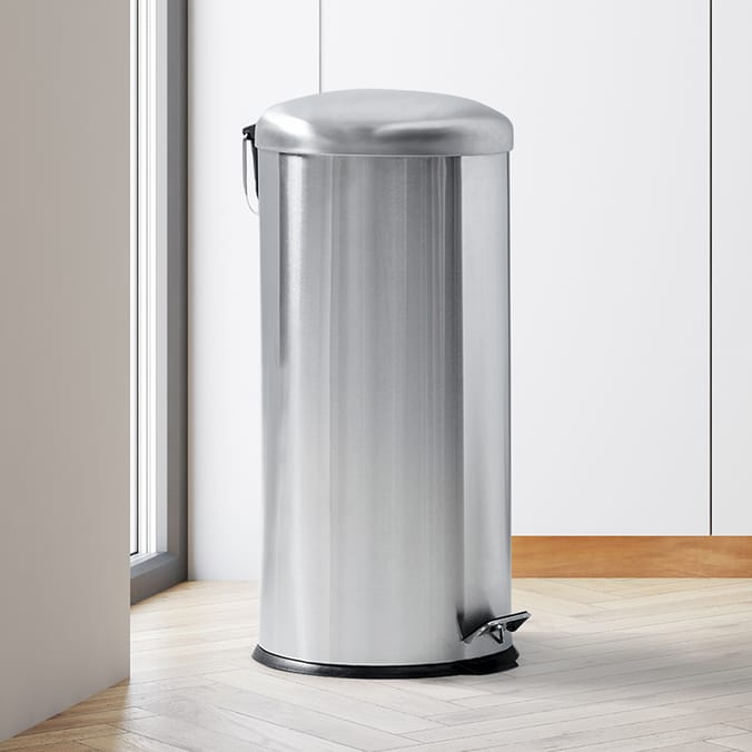 Home Collections 30 Litre Pedal Bin - Silver