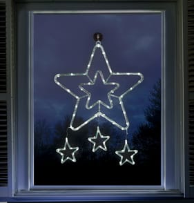 Prestige Battery Operated LED Star Hanging Lights - Cool White