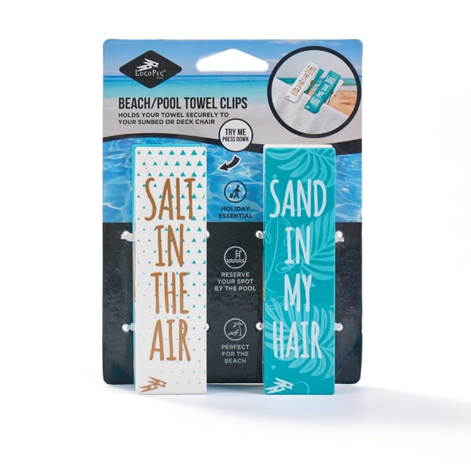 Logo Peg Beach Towel Clip 2 Pack