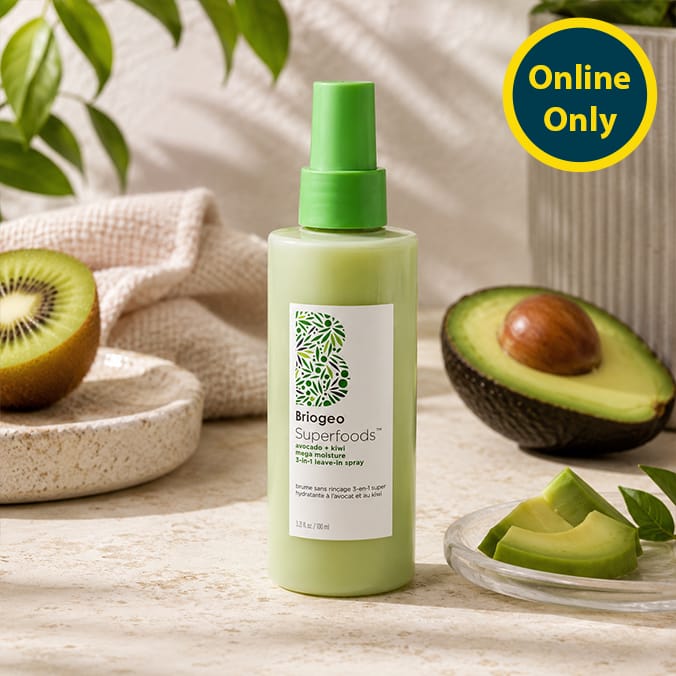 Briogeo Superfoods. Avocado + Kiwi Mega Moisture 3-in-1 Leave-In Spray 170ml