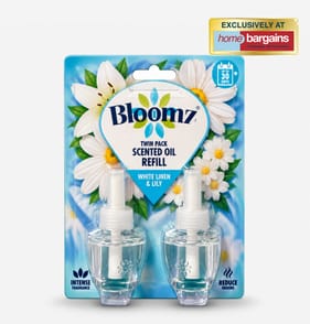 Bloomz Scented Oil Refill Twin Pack 2x 20ml - White Linen & Lily