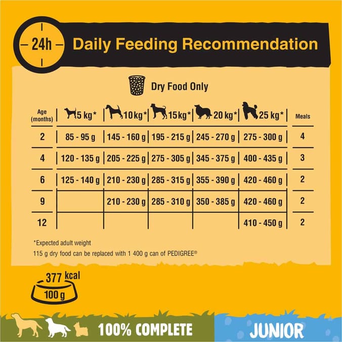 Pedigree puppy dry food sales 10kg