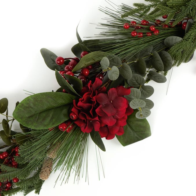 Festive Feeling 5ft Hydrangea Christmas Garland