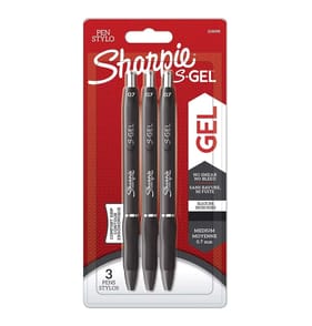 Sharpie S-Gel Pen Medium 3 Pack - Black 