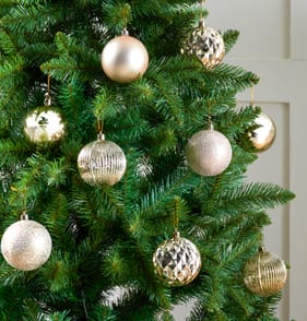 Festive Feeling 8cm Christmas Bauble 20 Pack - Gold